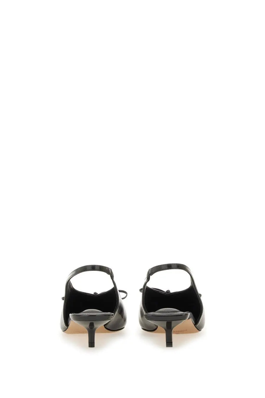 Jacquemus women’s the cubisto slingbacks black patent leather flats with a minimalist design and low heel