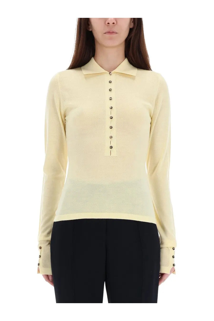 JACQUEMUS Women's Knitted Polo Yellow