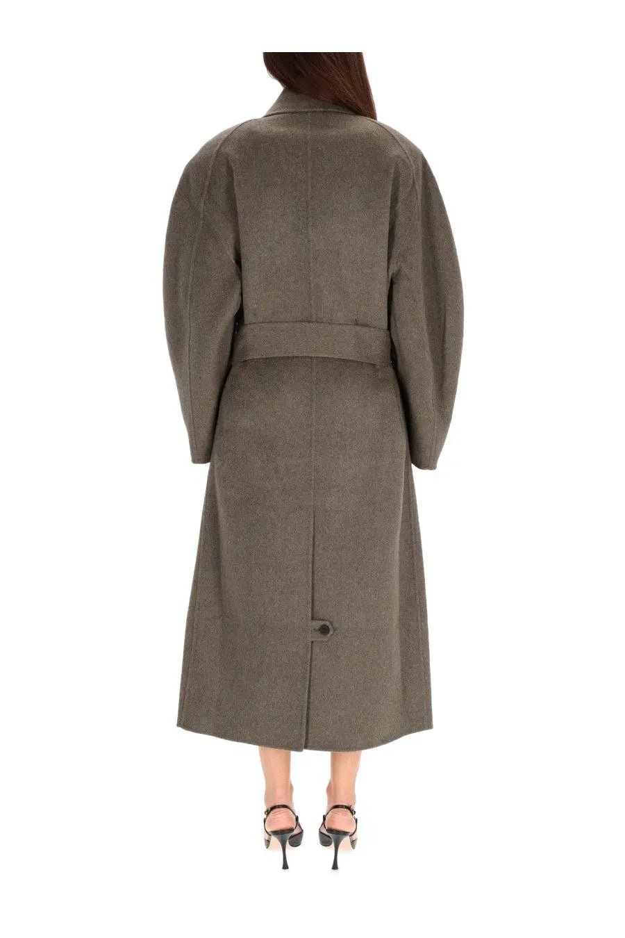 JACQUEMUS Women's Trench Coat Dhomme Curvio Grey, view 3