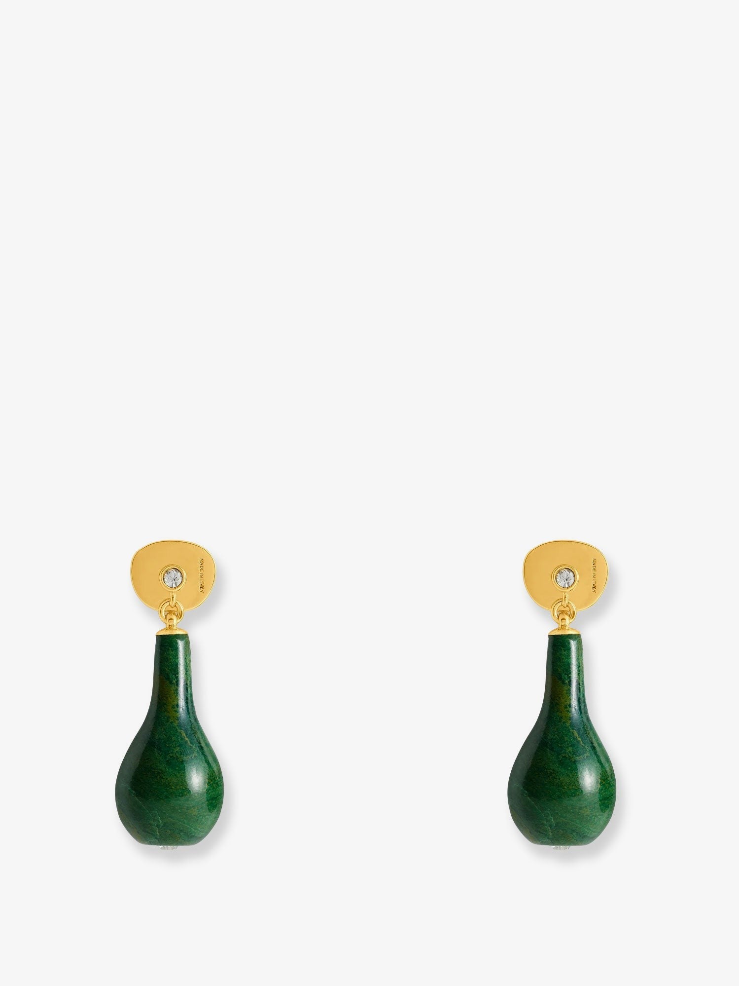 Toteme Women's Jade Drops Brass Earrings Green