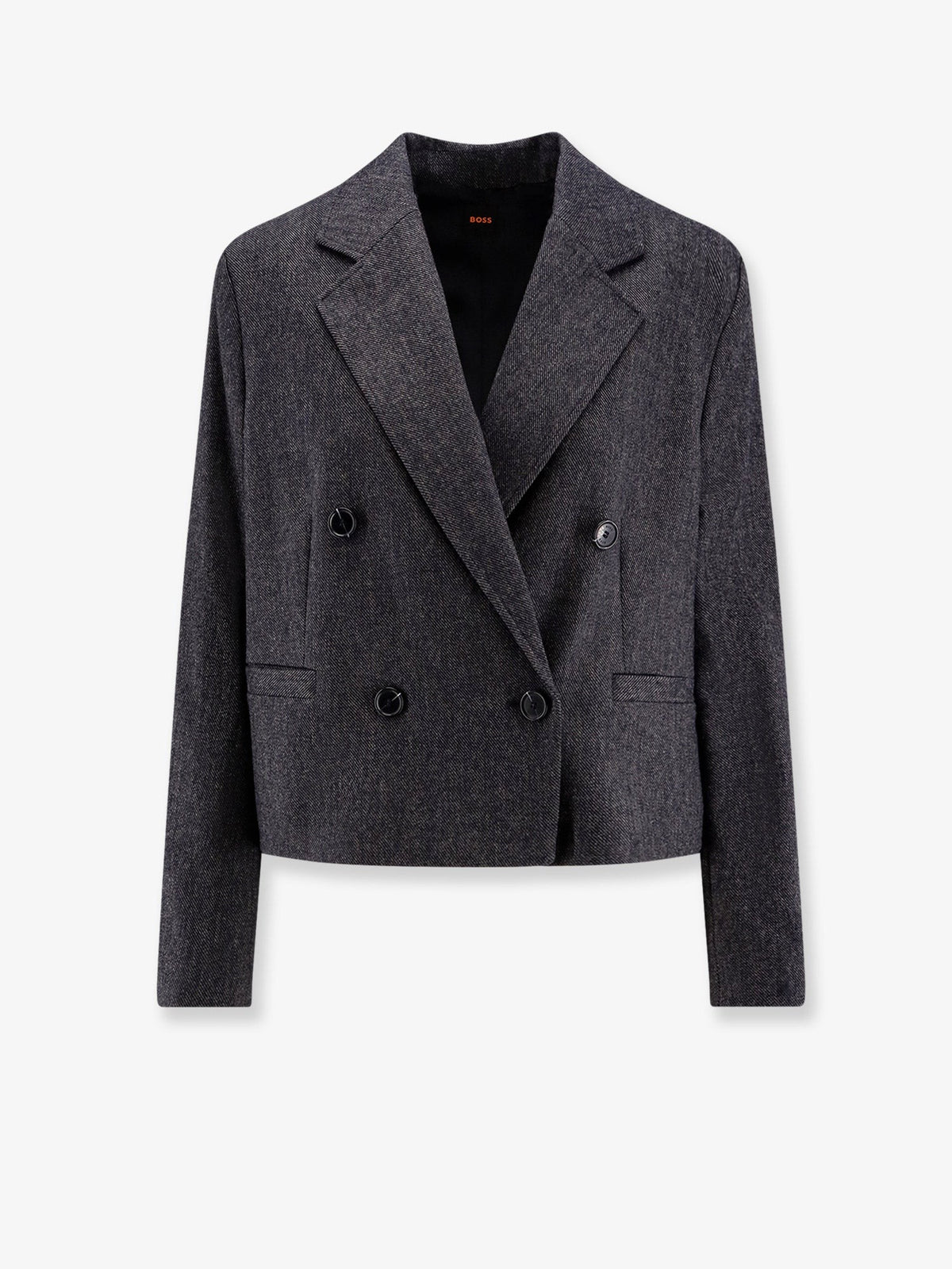 BOSS Women's Jafleni Double Breasted Wool Blend Blazer Blue