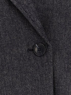 BOSS Women's Jafleni Double Breasted Wool Blend Blazer Blue