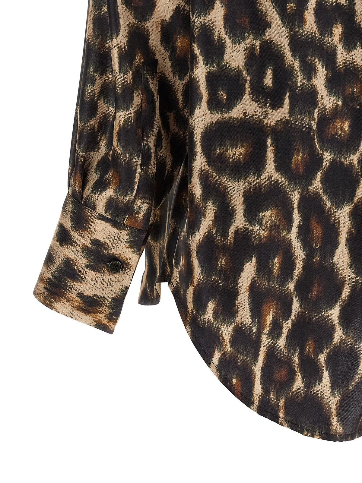 Alberto Biani Jaguar Print Shirt Brown