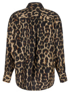 Alberto Biani Jaguar Print Shirt Brown, view 2