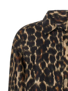 Alberto Biani Jaguar Print Shirt Brown, view 3
