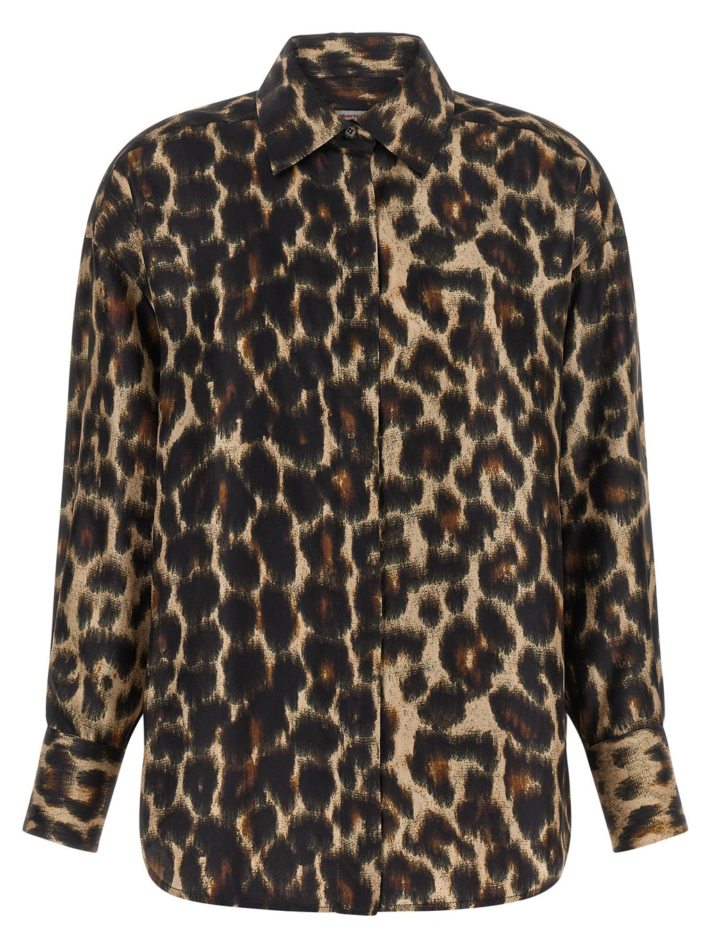 Alberto Biani Jaguar Print Shirt Brown