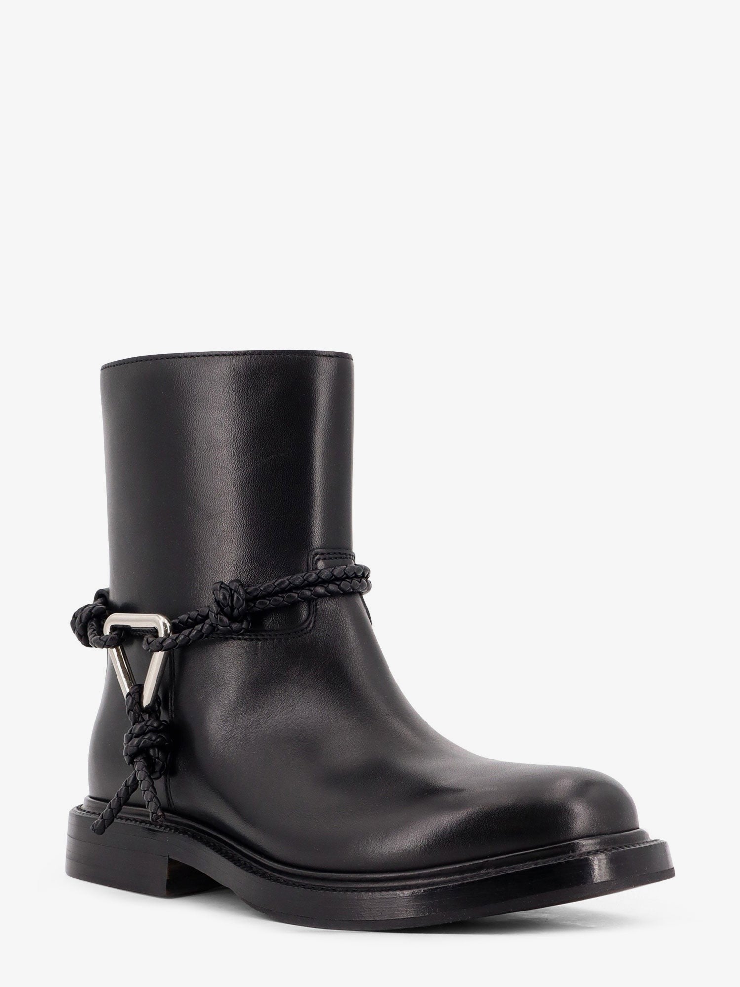 Bottega Veneta Women's James Leather Ankle Boots Black