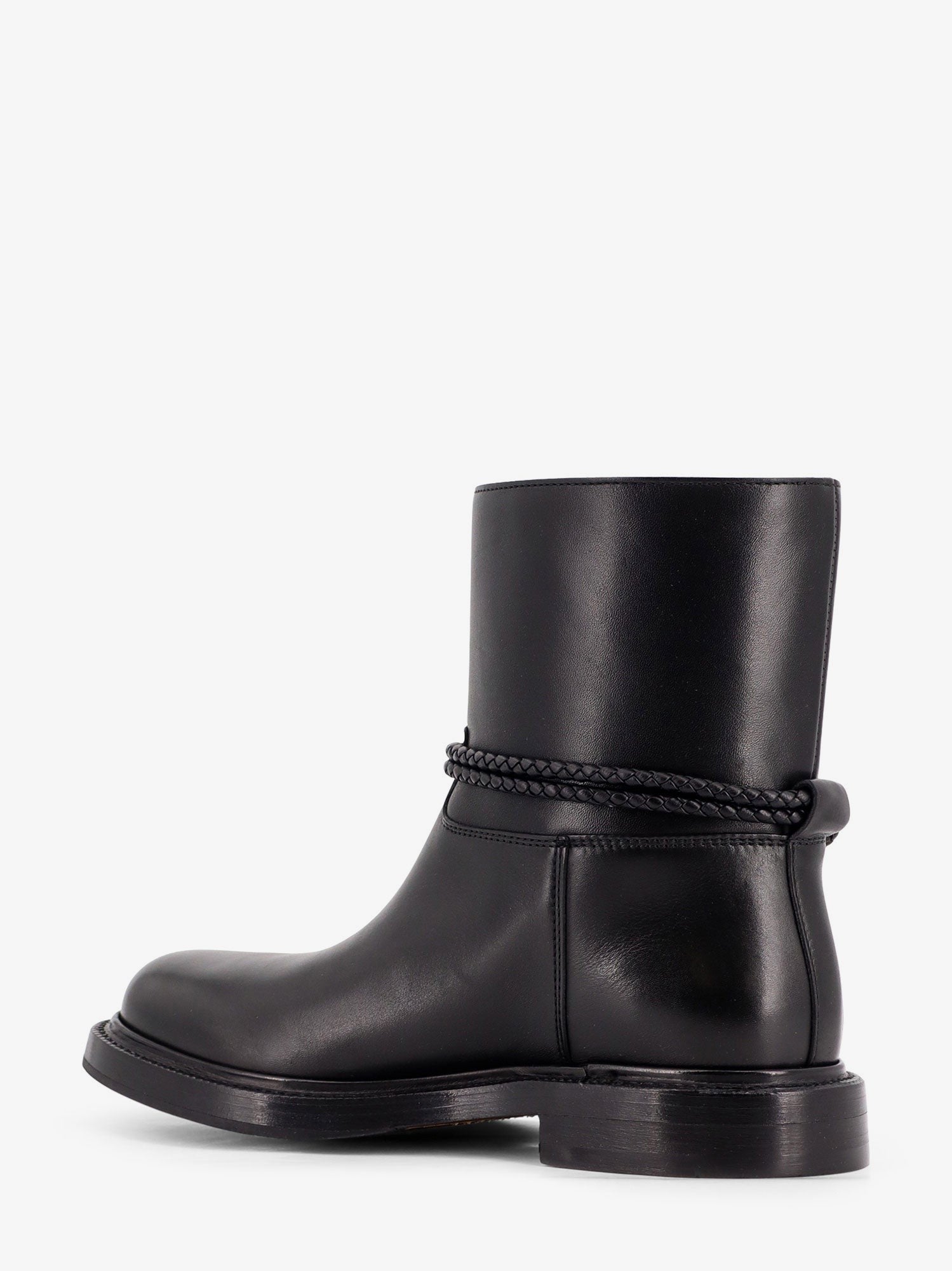 Bottega Veneta Women's James Leather Ankle Boots Black