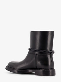 Bottega Veneta Women's James Leather Ankle Boots Black