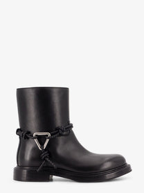 Bottega Veneta Women's James Leather Ankle Boots Black
