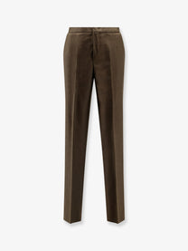 Loro Piana Men's Jan Virgin Wool and Cashmere Trousers Brown