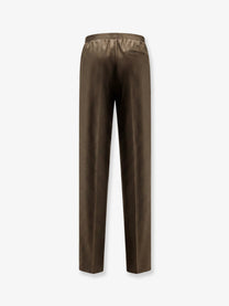 Loro Piana Men's Jan Virgin Wool and Cashmere Trousers Brown