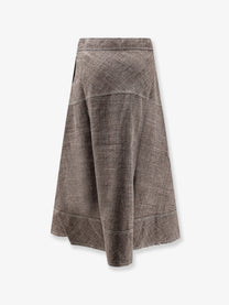 Soeur Women's Janelle Linen Blend Skirt Brown