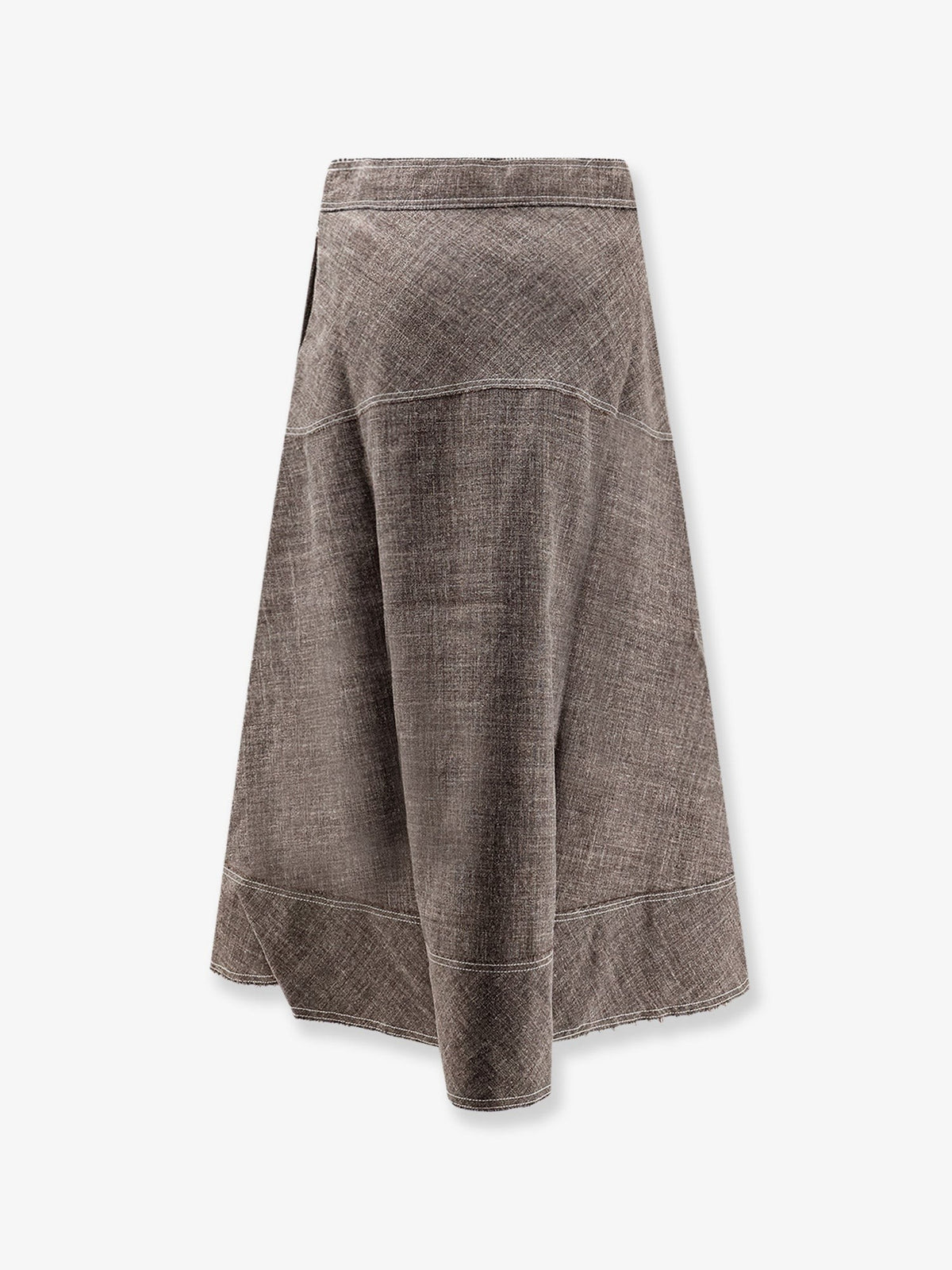 Soeur Women's Janelle Linen Blend Skirt Brown, view 2