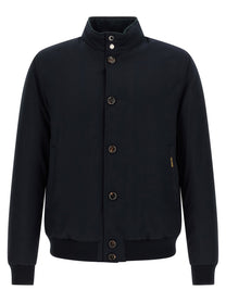 MooRER Janos Bomber Jacket Acqua Line Blue