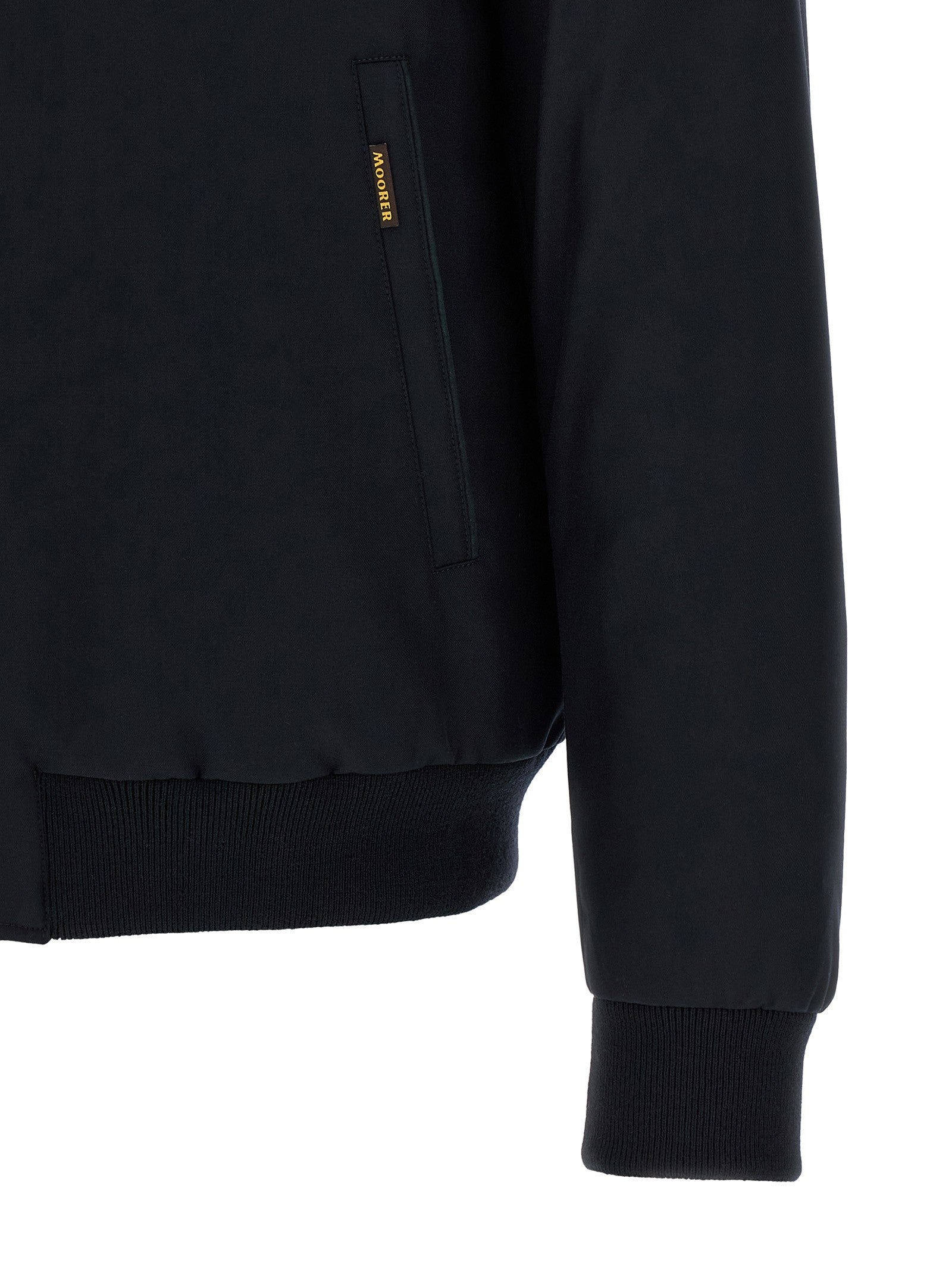 MooRER Janos Bomber Jacket Acqua Line Blue