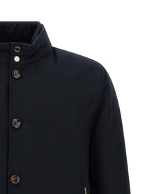 MooRER Janos Bomber Jacket Acqua Line Blue