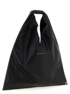 MM6 Maison Margiela Women's Japanese Triangular Shaped Tote Bag in Synthetic Leather Black, view 2