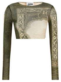 JEAN PAUL GAULTIER - JEAN PAUL GAULTIER - ’Re-edition - The Green Cartouche’ top - Women’s Tops