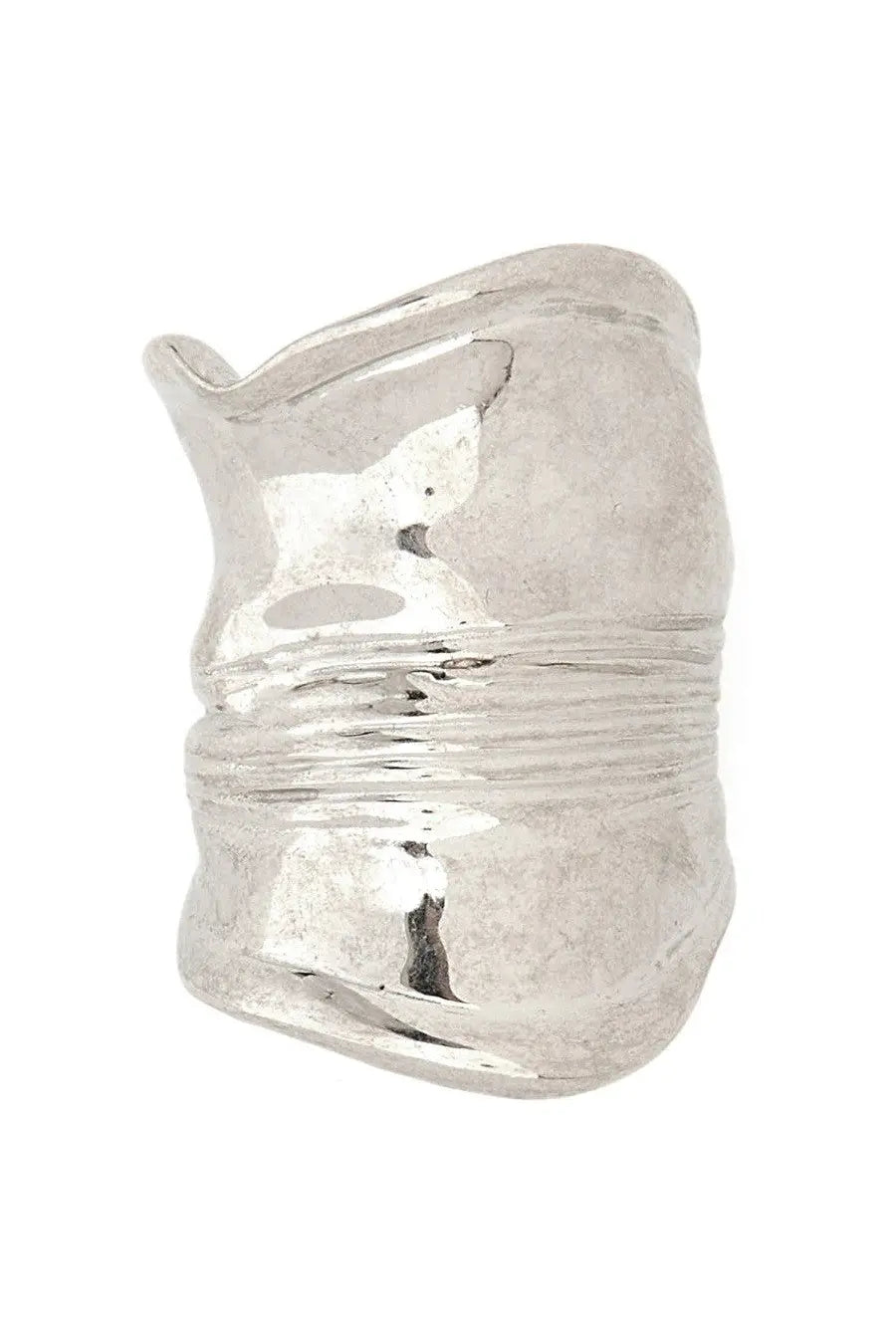 Jean Paul Gaultier Women's The Crushed Can Ring Silver