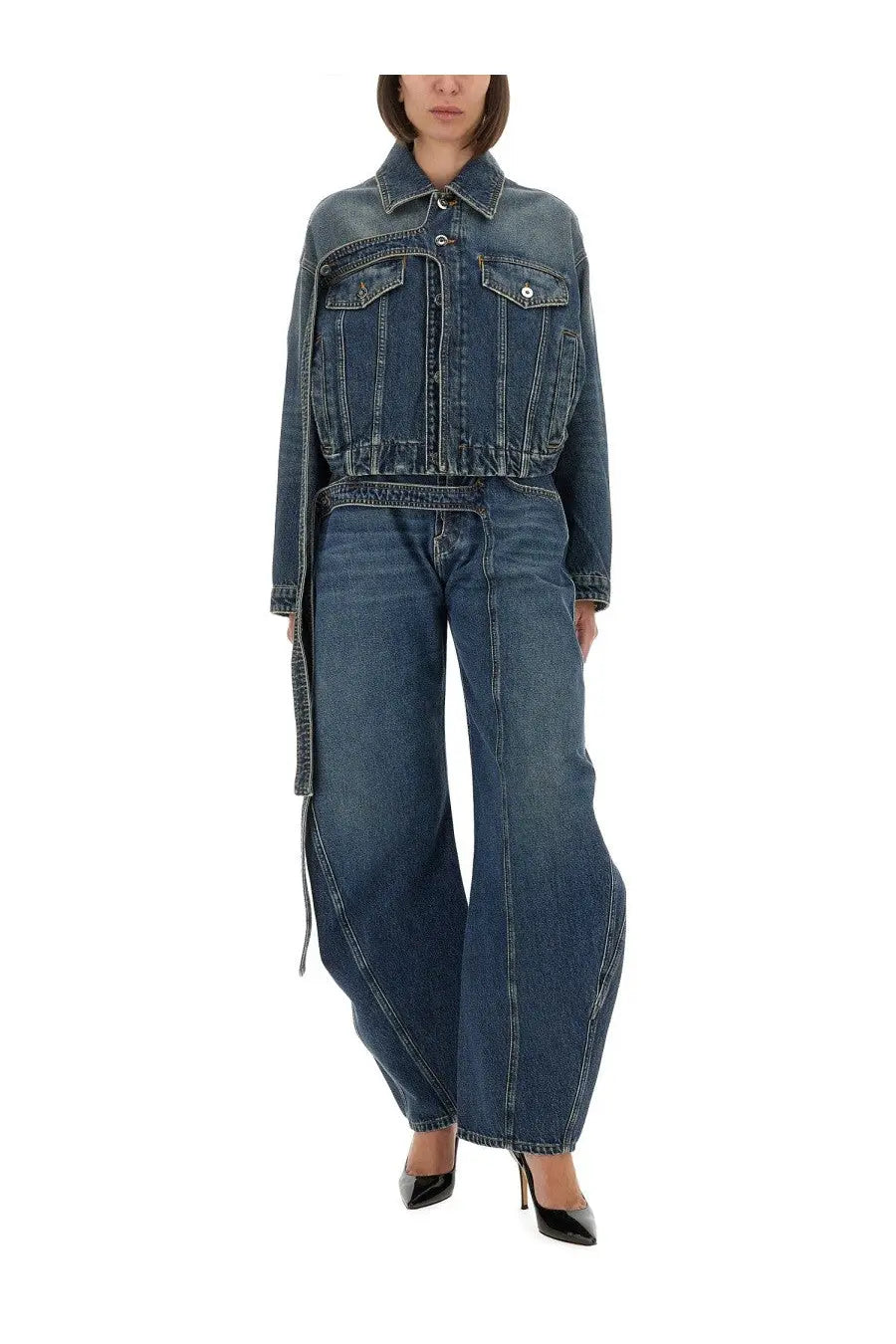 Jean Paul Gaultier Women's Low Rise Jeans Blue, view 2