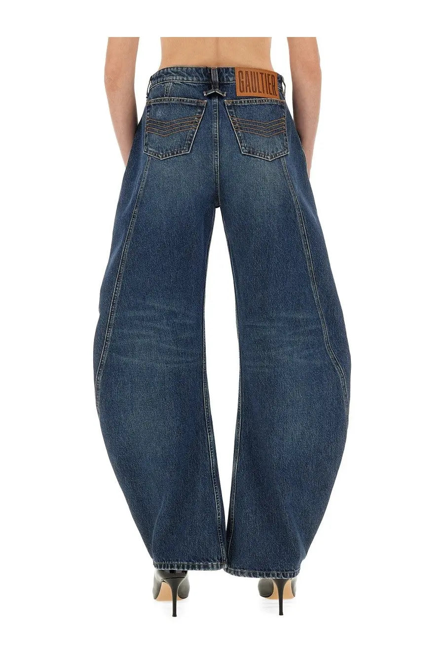 Jean Paul Gaultier Women's Low Rise Jeans Blue, view 3