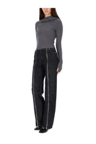 Jean Paul Gaultier Women's Ribbed Wool Sweater Grey, view 2