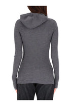 Jean Paul Gaultier Women's Ribbed Wool Sweater Grey, view 3