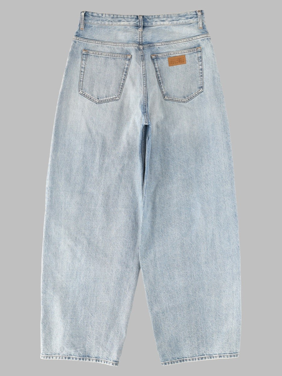 MM6 Maison Margiela Men's Jeans Tasche Gamba Larga Blue