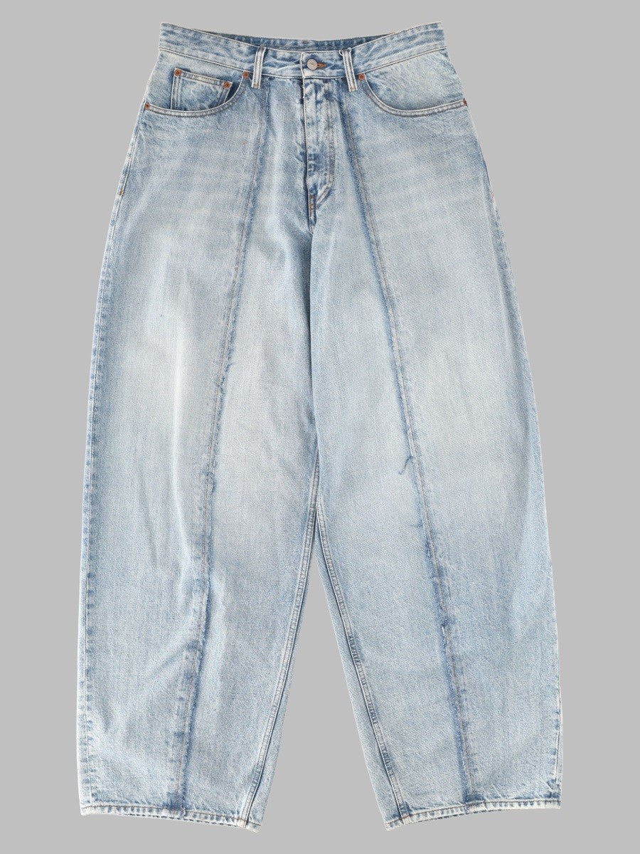 MM6 Maison Margiela Men's Jeans Tasche Gamba Larga Blue