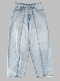 MM6 Maison Margiela Men's Jeans Tasche Gamba Larga Blue
