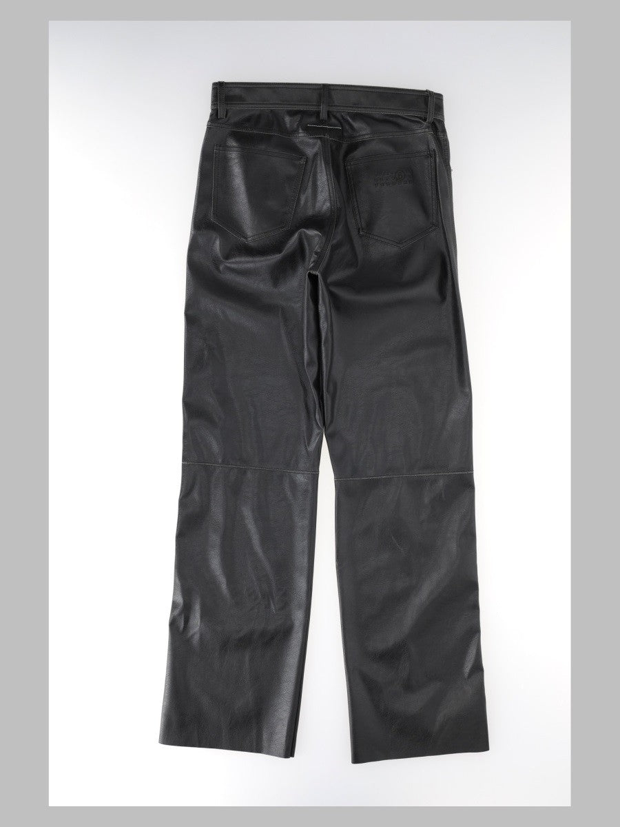 MM6 Maison Margiela Men's Jeans Tasche Effetto Pelle Black