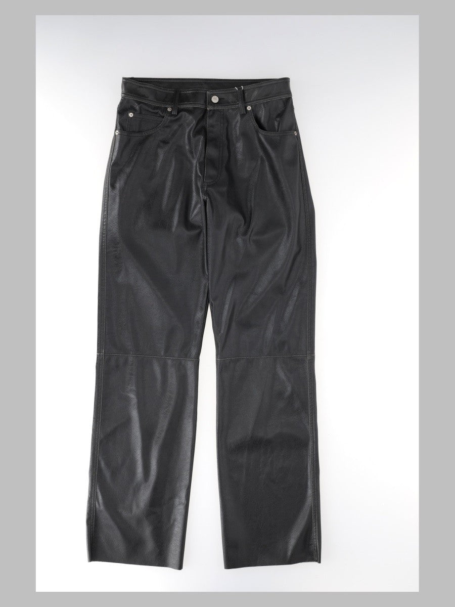 MM6 Maison Margiela Men's Jeans Tasche Effetto Pelle Black