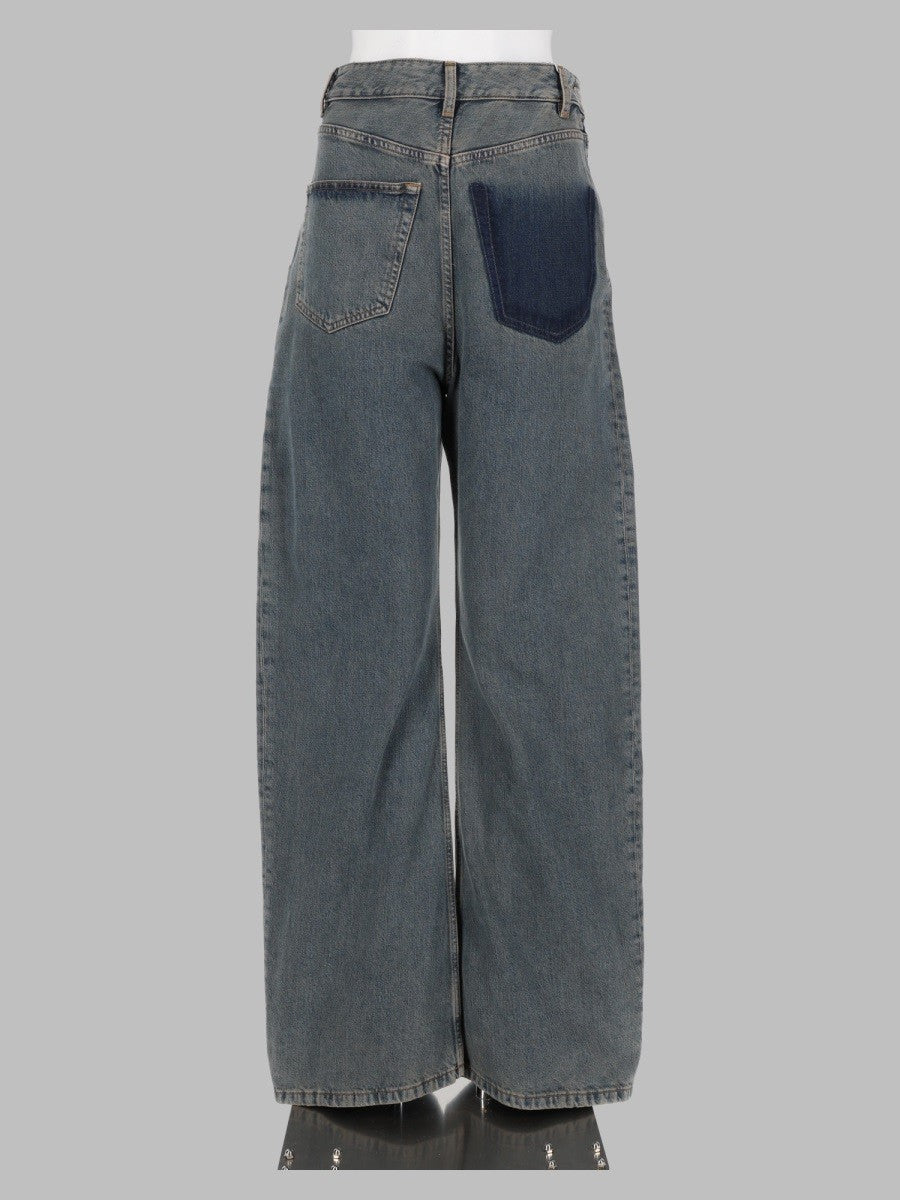 MM6 Maison Margiela Women's Jeans Tasche in Denim Di Cotone Blue