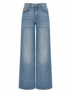 Chloé Women's Jeans Gamba Ampia Vita Alta in Denim Blue