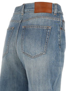 Chloé Women's Jeans Gamba Ampia Vita Alta in Denim Blue