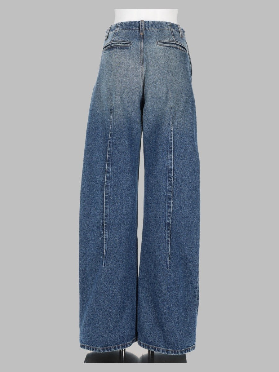 MM6 Maison Margiela Women's Jeans Gamba Larga Blue