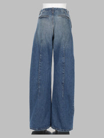 MM6 Maison Margiela Women's Jeans Gamba Larga Blue