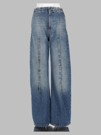 MM6 Maison Margiela Women's Jeans Gamba Larga Blue