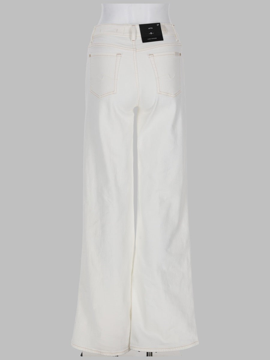 7 For All Mankind Women's Jeans Vita Alta White