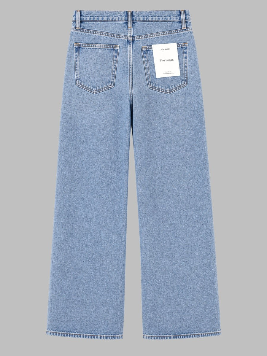 FRAME Men's Jeans Ampio in Denim DI Cotone Blue
