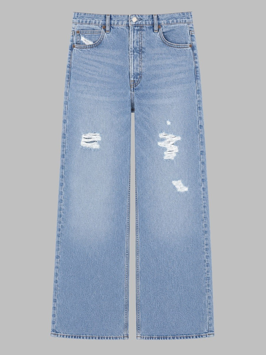 FRAME Men's Jeans Ampio in Denim DI Cotone Blue