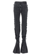 Alexander McQueen Jeans Asymmetric Closure Black, view 2