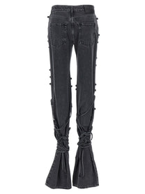 Alexander McQueen Jeans Asymmetric Closure Black