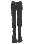 Alexander McQueen Jeans Asymmetric Closure Black