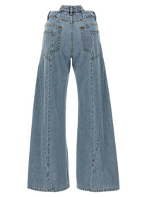 Maison Margiela Jeans Asymmetrical Waist Blue
