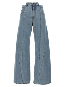 Maison Margiela Jeans Asymmetrical Waist Blue