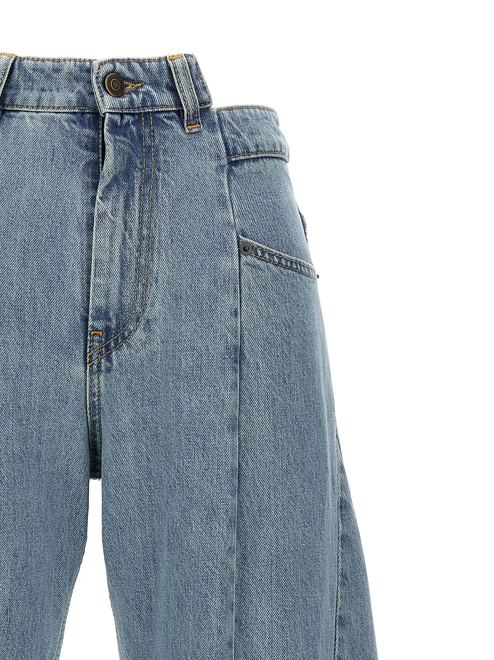Maison Margiela Jeans Asymmetrical Waist Blue