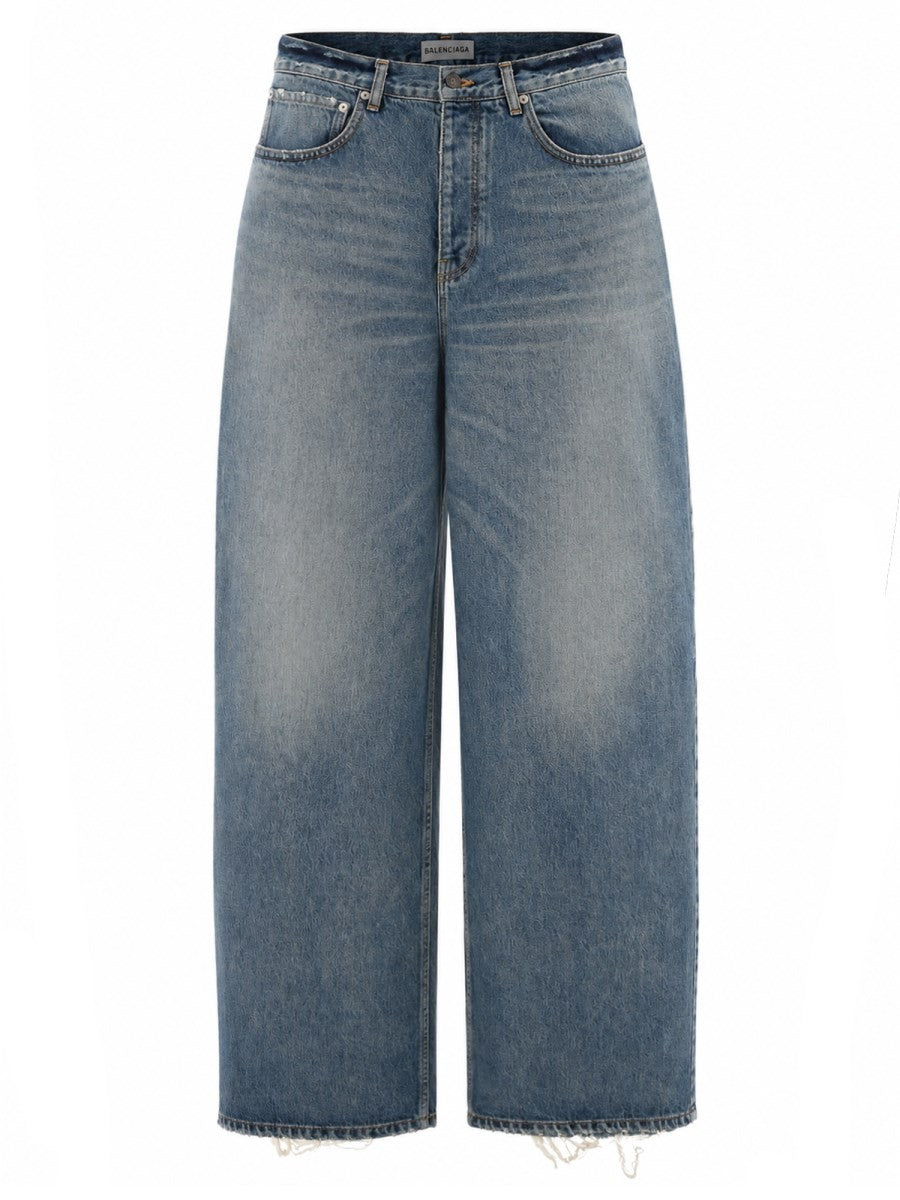 Balenciaga Men's Jeans Baggy in Denim Blue