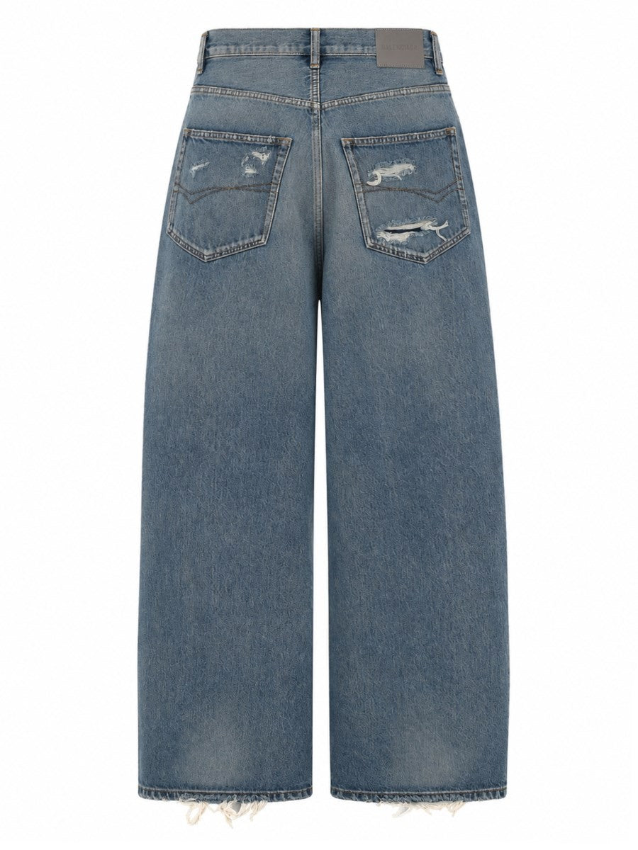 Balenciaga Men's Jeans Baggy in Denim Blue, view 2